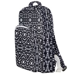 Ethnic Black And White Geometric Print Double Compartment Backpack