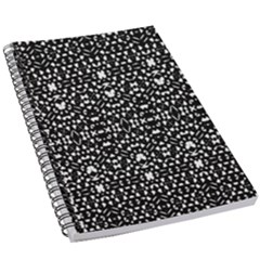 Ethnic Black And White Geometric Print 5.5  x 8.5  Notebook