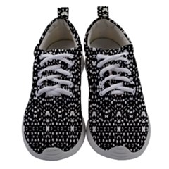 Ethnic Black And White Geometric Print Athletic Shoes