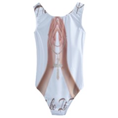 Panther World Limited Edition Prayer  Kids  Cut-out Back One Piece Swimsuit