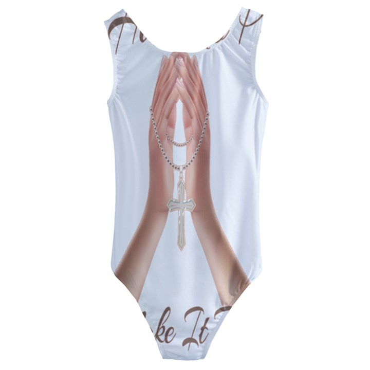 Panther World Limited Edition Prayer  Kids  Cut-Out Back One Piece Swimsuit