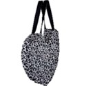 Leopard spots, white, brown black, animal fur print Giant Heart Shaped Tote View4