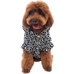 Leopard spots, white, brown black, animal fur print Dog Coat