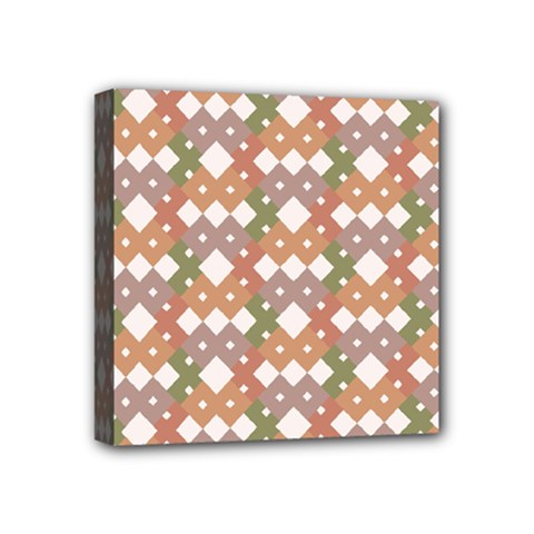 Squares And Diamonds Mini Canvas 4  X 4  (stretched) by tmsartbazaar