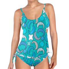 Cloudy Blue Moon Tankini Set by tmsartbazaar