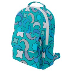 Cloudy Blue Moon Flap Pocket Backpack (small) by tmsartbazaar