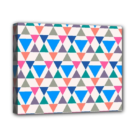 Multicolor Triangle Canvas 10  X 8  (stretched) by tmsartbazaar