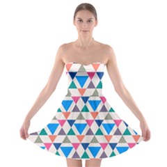 Multicolor Triangle Strapless Bra Top Dress by tmsartbazaar