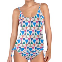 Multicolor Triangle Tankini Set by tmsartbazaar