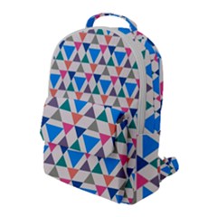 Multicolor Triangle Flap Pocket Backpack (large) by tmsartbazaar