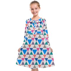 Multicolor Triangle Kids  Midi Sailor Dress by tmsartbazaar