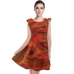 Fire Lion Flame Light Mystical Tie Up Tunic Dress by HermanTelo