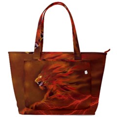 Fire Lion Flame Light Mystical Back Pocket Shoulder Bag 