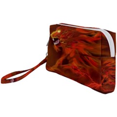 Fire Lion Flame Light Mystical Wristlet Pouch Bag (small)