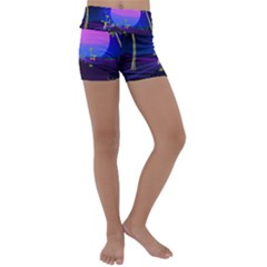 Blue Club Kids  Lightweight Velour Yoga Shorts