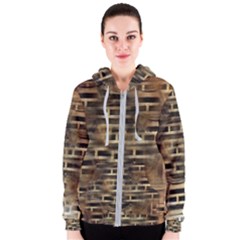 Textures Brown Wood Women s Zipper Hoodie