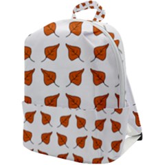 Fallen Leaves Autumn Zip Up Backpack