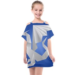 Origami Dragon Kids  One Piece Chiffon Dress by HermanTelo