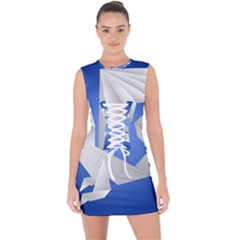 Origami Dragon Lace Up Front Bodycon Dress by HermanTelo