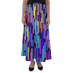 Abstract Line Flared Maxi Skirt