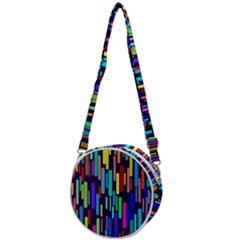 Abstract Line Crossbody Circle Bag