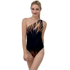 Color Gold Yellow To One Side Swimsuit