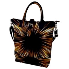Color Gold Yellow Buckle Top Tote Bag
