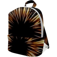 Color Gold Yellow Zip Up Backpack