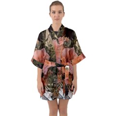 20181209 181459 Half Sleeve Satin Kimono  by 45678