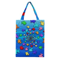 Fractal Art School Of Fishes Classic Tote Bag by WolfepawFractals