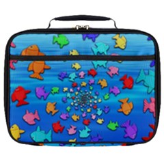 Fractal Art School Of Fishes Full Print Lunch Bag by WolfepawFractals