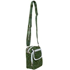 Green Army Camouflage Pattern Shoulder Strap Belt Bag by SpinnyChairDesigns