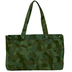 Green Army Camouflage Pattern Canvas Work Bag by SpinnyChairDesigns