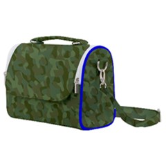 Green Army Camouflage Pattern Satchel Shoulder Bag by SpinnyChairDesigns