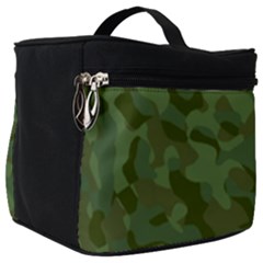 Green Army Camouflage Pattern Make Up Travel Bag (big) by SpinnyChairDesigns