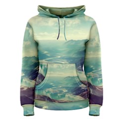Landscape Mountains Lake River Women s Pullover Hoodie