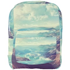 Landscape Mountains Lake River Full Print Backpack