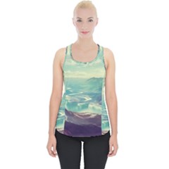 Landscape Mountains Lake River Piece Up Tank Top