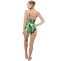 Tropical Leaf Flower Digital High Neck One Piece Swimsuit View2