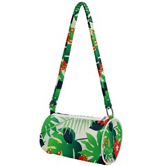 Tropical Leaf Flower Digital Mini Cylinder Bag by Mariart