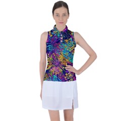 Illustration Graphics Art Women s Sleeveless Polo Tee