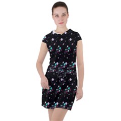 Galaxy Stars Drawstring Hooded Dress by Sparkle