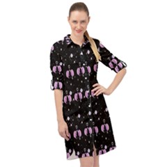 Galaxy Unicorns Long Sleeve Mini Shirt Dress by Sparkle