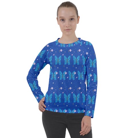 Glitter Butterfly Women s Long Sleeve Raglan Tee by Sparkle