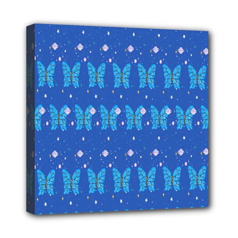 Glitter Butterfly Mini Canvas 8  X 8  (stretched) by Sparkle