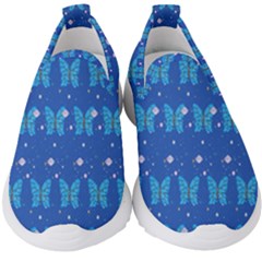 Glitter Butterfly Kids  Slip On Sneakers by Sparkle