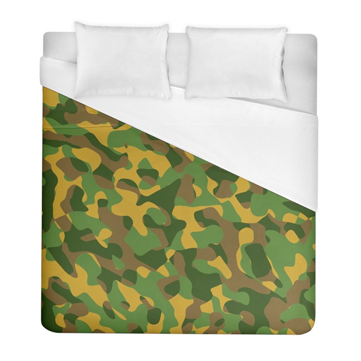 Yellow Green Brown Camouflage Duvet Cover (Full/ Double Size)