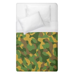 Yellow Green Brown Camouflage Duvet Cover (single Size)