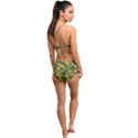 Yellow Green Brown Camouflage High Waist Tankini Set View2