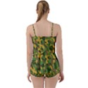 Yellow Green Brown Camouflage Babydoll Tankini Set View2